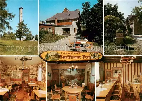 AK / Ansichtskarte  Riechheimer-Berg Berggasthaus Riechheimer Berg Gastraeume Gartenterrasse Riechheimer-Berg