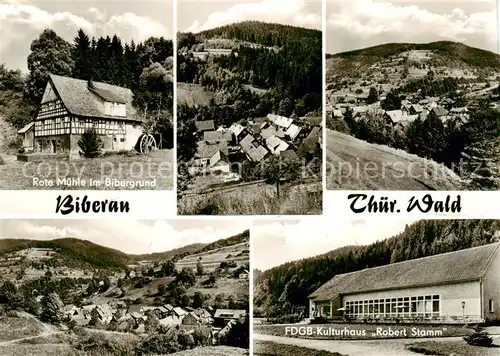 AK / Ansichtskarte  Biberau Rote Muehle im Bibergrund Panorama FDGB Kulturhaus Robert Stamm Biberau