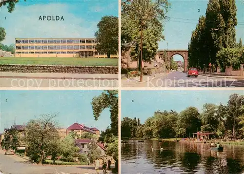 AK / Ansichtskarte  Apolda Polytechn Oberschule Viadukt Ebertplatz Lohteich Apolda