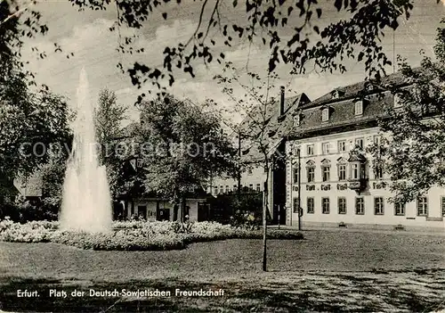 AK / Ansichtskarte  Erfurt Platz der DSF Fontaene Erfurt