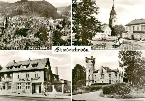 AK / Ansichtskarte  Friedrichroda Blick zum Gottlob Platz der Republik HO Hotel Tourist Reinhardsbrunn Friedrichroda