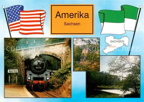 AK / Ansichtskarte  Penig OT Amerika Muldentalbahn Panorama Penig