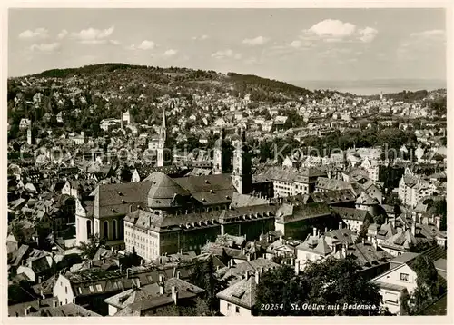 AK / Ansichtskarte  St_Gallen_SG Panorama mit Bodenseeblick St_Gallen_SG