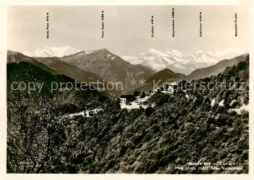 AK / Ansichtskarte  Monte-Bre_Lugano_TI Con vista sulle Alpi Vallesane 