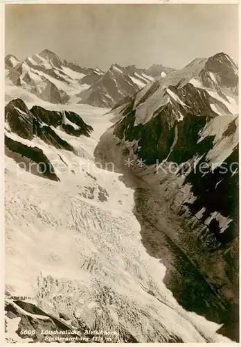 AK / Ansichtskarte  Finsteraarhorn_4274m_BE mit Loetschenluecke und Aletschhorn 