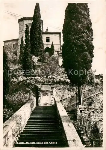 AK / Ansichtskarte  Morcote_Lago_di_Lugano_TI Salita alla Chiesa 