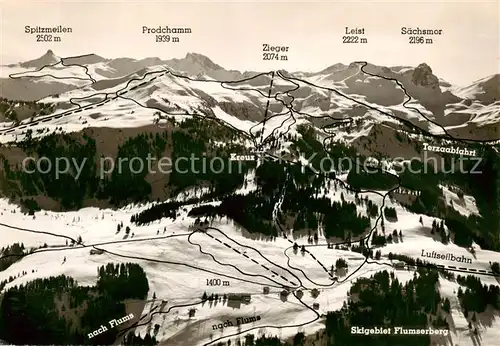 AK / Ansichtskarte  Flumserberg_SG Panoramakarte 