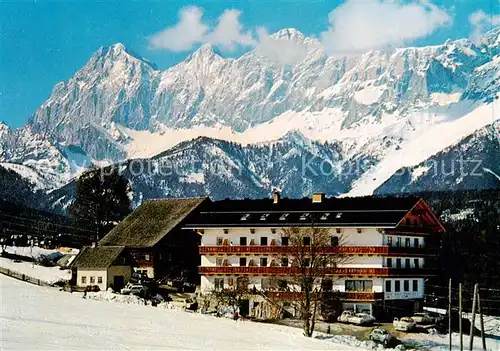 AK / Ansichtskarte  Rohrmoos-Untertal_Schladming_Steiermark_AT Alpengasthof Schwaigerhof mit Dachsteingruppe 