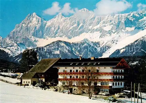 AK / Ansichtskarte  Rohrmoos-Untertal_Schladming_Steiermark_AT Alpengasthof Schwaigerhof mit Dachsteingruppe 