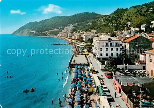 AK / Ansichtskarte  Laigueglia_Savona_IT Lungomare e spiaggia 