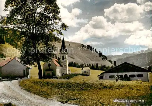 AK / Ansichtskarte 73843052 Schattwald_Tirol_AT Kirche Panorama 