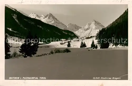 AK / Ansichtskarte 73843075 Mathon_Paznauntal_Tirol_AT Winterpanorama Alpen 