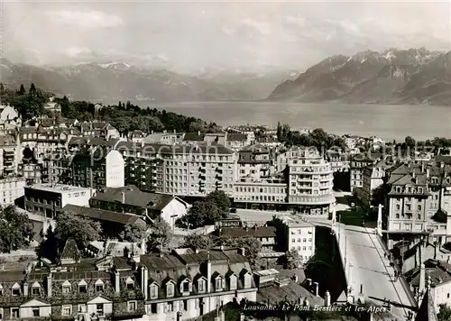 AK / Ansichtskarte Lausanne_VD Le Pont Bessiere et les Alpes Lausanne VD