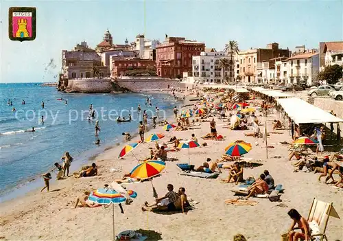 AK / Ansichtskarte Sitges_ES Playa de Oro San Sebastian Beach 