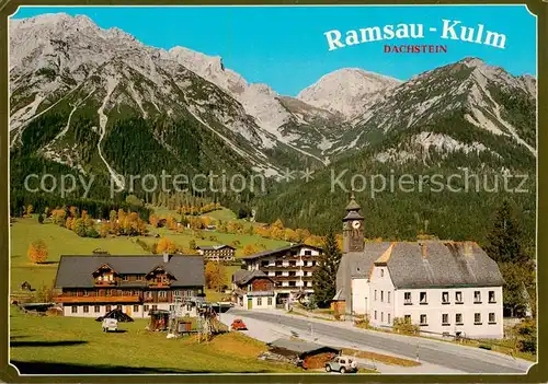 AK / Ansichtskarte Ramsau_am_Dachstein_Schladming_Obersteiermark_AT Panorama Kirche 