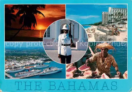 AK / Ansichtskarte Nassau__Bahamas Strand Hafen Wachmann Fischer 