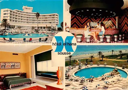 AK / Ansichtskarte Sousse_Tunesie Hotel El Hana Bar Appartement Pool 