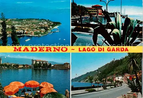 AK / Ansichtskarte Maderno_Lago_di_Garda_IT Fliegeraufnahme Teilansichten Strasse 