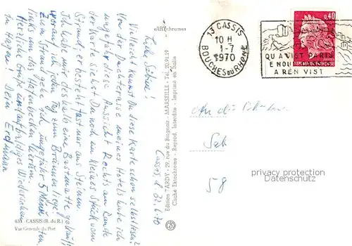 AK / Ansichtskarte Cassis_13 Vue generale du Port 