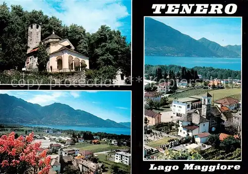 AK / Ansichtskarte Tenero_Lago_Maggiore_TI Kapelle Panorama Fliegeraufnahme 