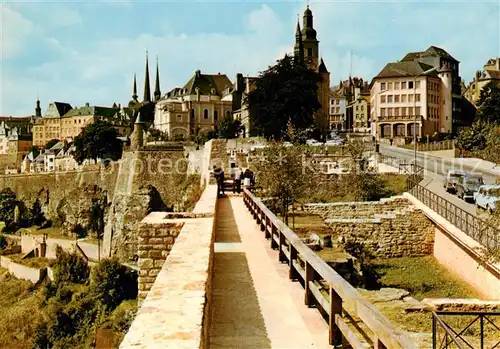 AK / Ansichtskarte Luxembourg__Luxemburg Les vestiges des rochers du Bock 