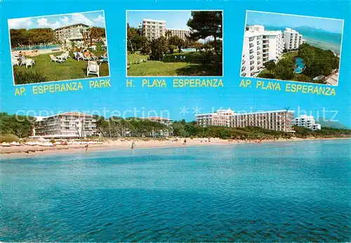 AK / Ansichtskarte Bahia_de_Alcudia_Mallorca_ES Ap Esperanza Park Hotel Playa Esperanza Ap Playa Esperanza Fliegeraufnahme 