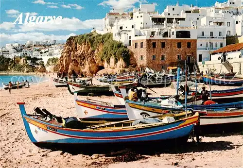 AK / Ansichtskarte Albufeira_PT Boote am Strand 