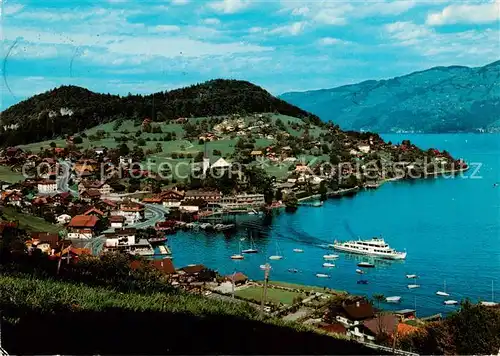 AK / Ansichtskarte Faulensee_Bad_Thunersee_BE Panorama 
