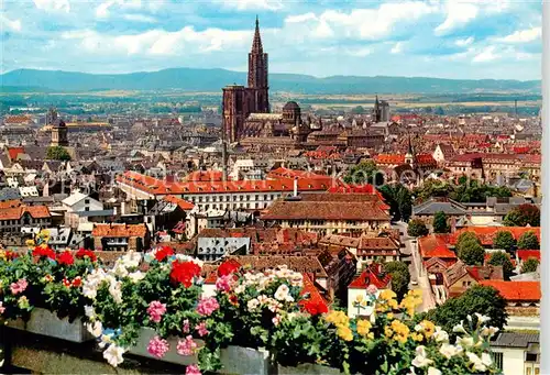 AK / Ansichtskarte Strasbourg_Strassburg_67_Bas Rhin Panorama mit Muenster 