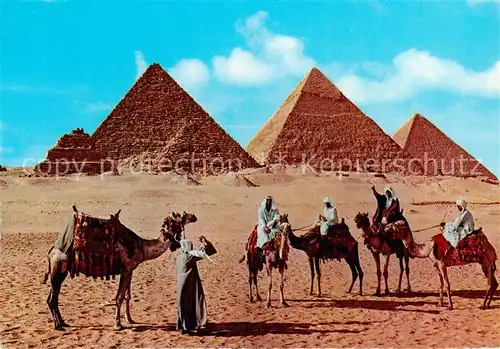 AK / Ansichtskarte Gizeh_Giza_Egypt Pyramides de Gizeh 
