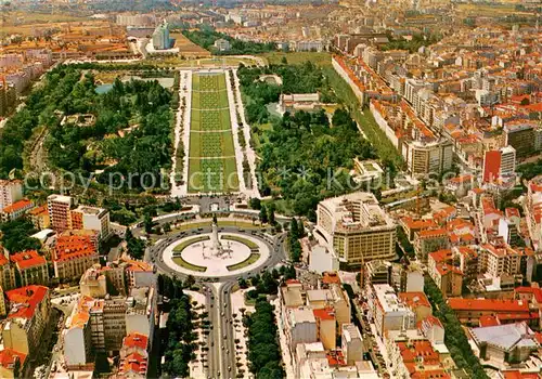 AK / Ansichtskarte Lisboa_Lisbon_Lissabon_PT Park Eduard VII and Liberty Avenue 