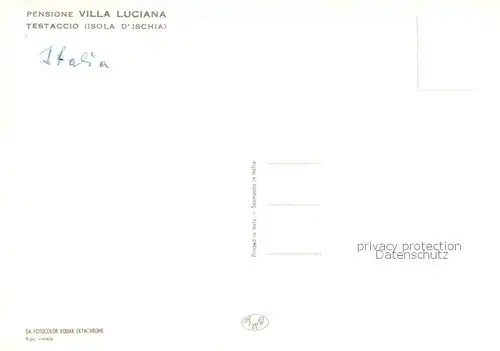 AK / Ansichtskarte Testaccio_Isola_d_Ischia_IT Pensione Villa Luciana 