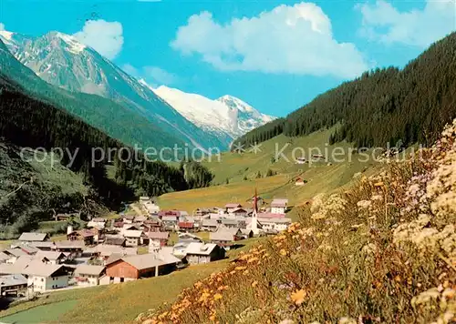 AK / Ansichtskarte Lanersbach_Mayrhofen_Zillertal_Tirol_AT Panorama Bergdorf Zillertaler Alpen 