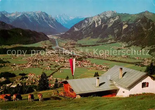 AK / Ansichtskarte Reutte_Tirol Duerrenberger Alpe mit Blick auf Lechtaler Alpen und Hahnenkamm Reutte Tirol