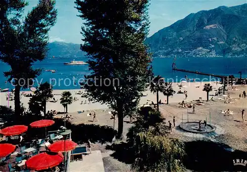 AK / Ansichtskarte Locarno_Lago_Maggiore_TI Bagno Spiaggia Lido 