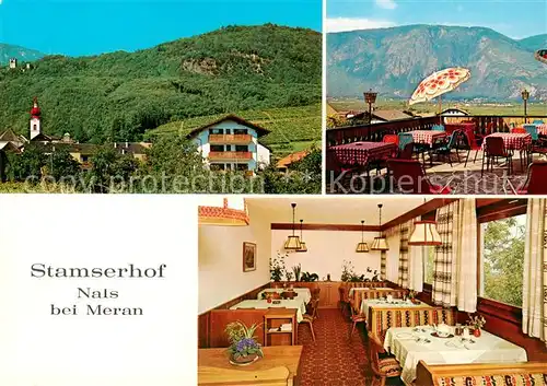 AK / Ansichtskarte Nals_Nalles_Suedtirol_IT Stamserhof Gaestehaus Pension Terrasse 