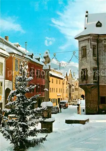 AK / Ansichtskarte Bruneck Ortszentrum zur Weihnachtszeit Bruneck