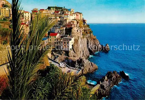 AK / Ansichtskarte Manarola_Liguria_IT Panorama Kuestenort Steilkueste Le Cinque Torre 