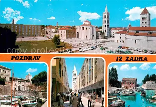AK / Ansichtskarte Zadra_Zara_Zadar Teilansichten Zentrum Hafen Zadra_Zara_Zadar