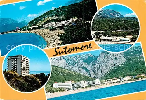 AK / Ansichtskarte Sutomore_Sutomora_Dalmatien_Croatia Kuestenpanorama Strand Hotels Berge 