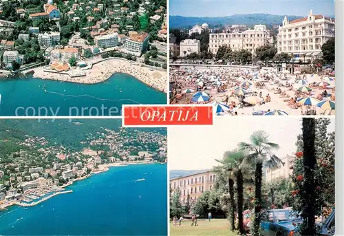 AK / Ansichtskarte Opatija_Abbazia Strand Parkanlagen Kuestenort Luftbilder 