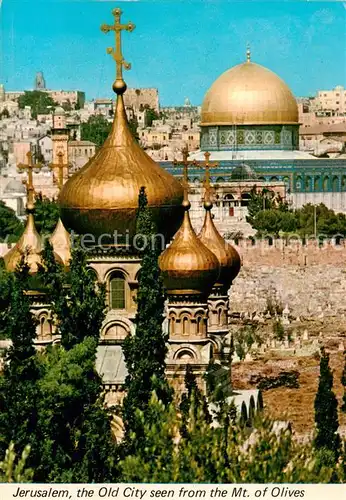 AK / Ansichtskarte Jerusalem__Yerushalayim_Israel The Old City seen from the Mount of Olives 