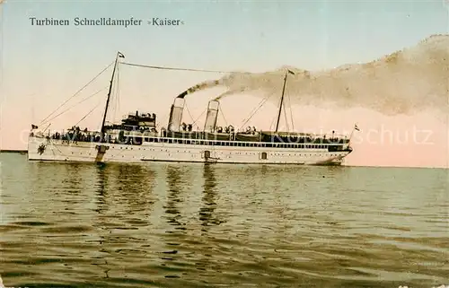 AK / Ansichtskarte  Dampfer_Binnenschifffahrt Schnelldampfer Kaiser  