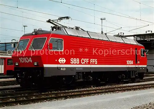 AK / Ansichtskarte 73843396 Eisenbahn Schweizerische Bundesbahn Lokomotive Re 4/4 IV 10104 Eisenbahn