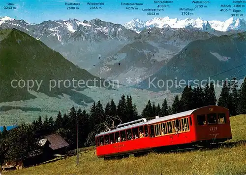 AK / Ansichtskarte  Bergbahn Rigi Vitznau Rigi Bahn Berner Alpen Bergbahn