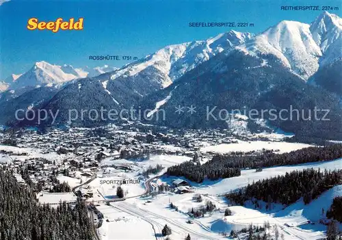 AK / Ansichtskarte  Seefeld_Tirol Fliegeraufnahme mit Rosshuette Seefelderspitze Reitherspitze Seefeld Tirol