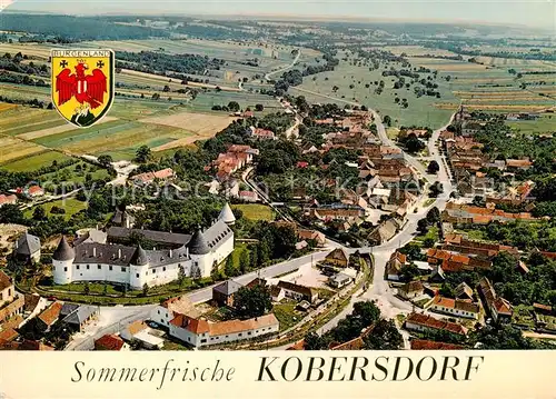 AK / Ansichtskarte  Kobersdorf_Burgenland_AT Fliegeraufnahme mit Esterhazysches Wasserschloss 