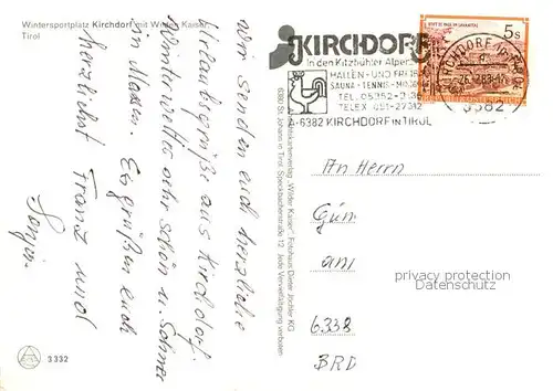 AK / Ansichtskarte 73843439 Kirchdorf_Tirol_AT Ortspartie mit Wildem Kaiser 