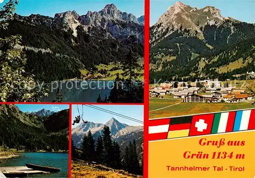 AK / Ansichtskarte 73843452 Graen_Tannheimertal_Tirol_AT Tannheimer Tal Seepartie Seilbahn 