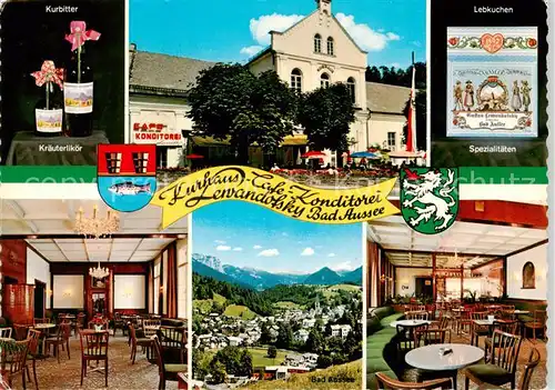 AK / Ansichtskarte 73843473 Bad_Aussee_Steiermark_AT Kurhaus Cafe Konditorei Gastraeume Panorama Kraeuterlikoer Spezialitaeten 